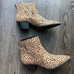 Cheetah booties! Never worn/brand new!